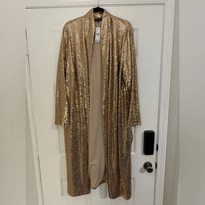 Lane Bryant Gold Sequin Duster